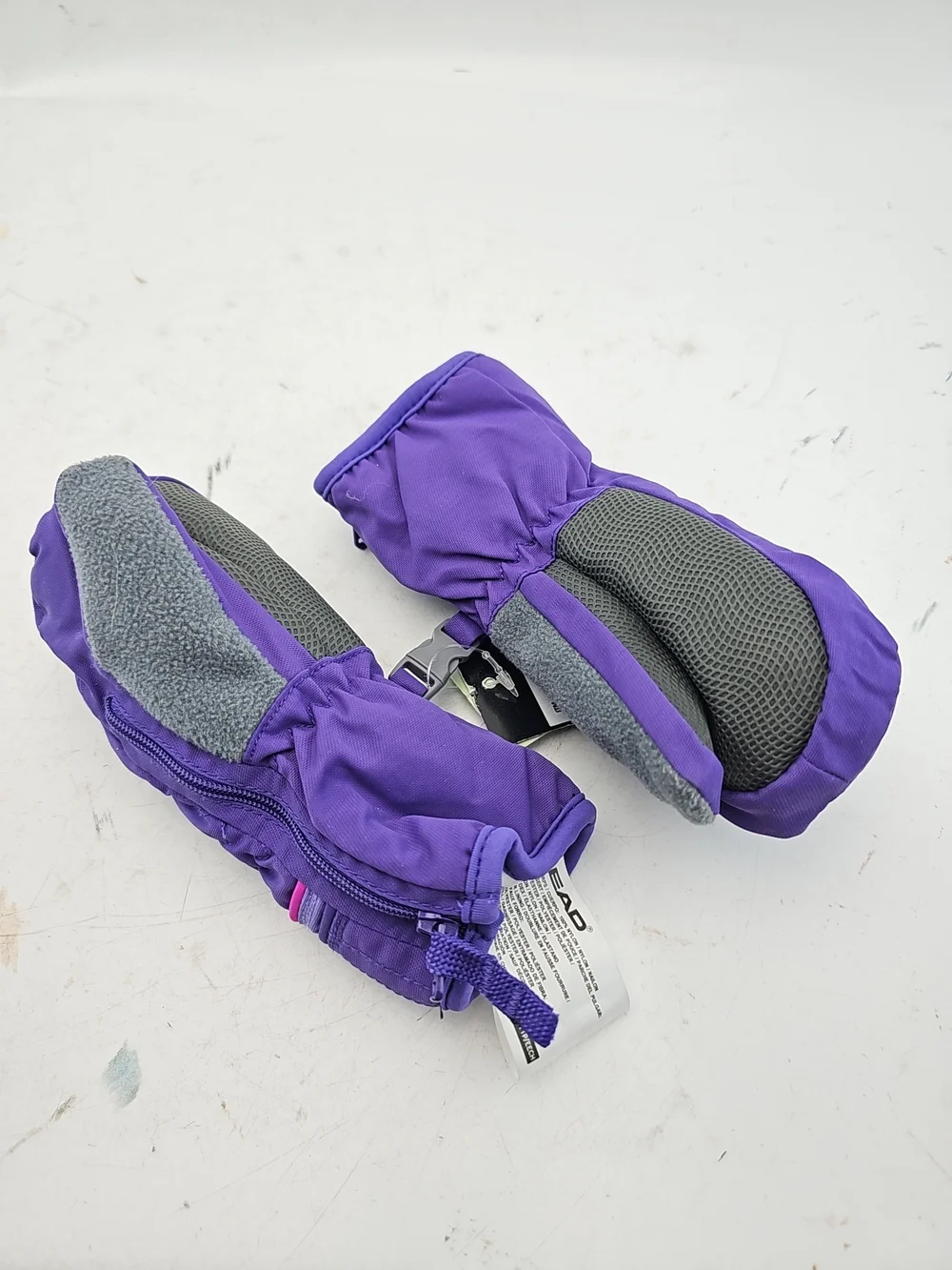 Head Kids Purple Mittens with Pink Accent